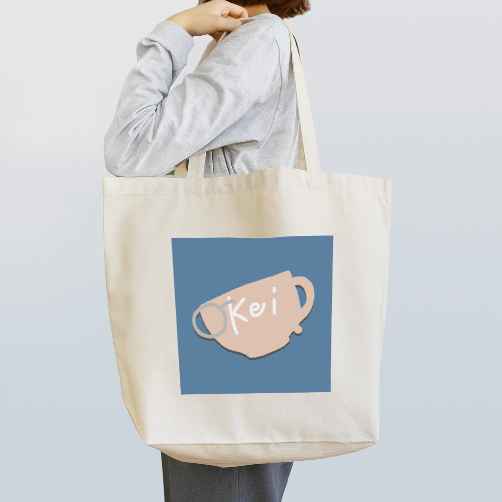 茶和口 契 ☕ 新人VtuberのKeiトートバック（青×選択色） Tote Bag