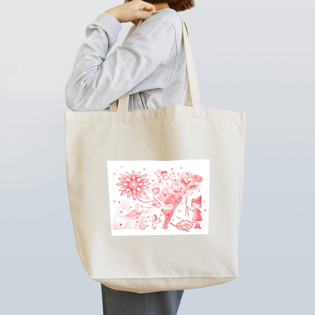 るーえるの空⭐︎の真っ赤な夢の花 Tote Bag