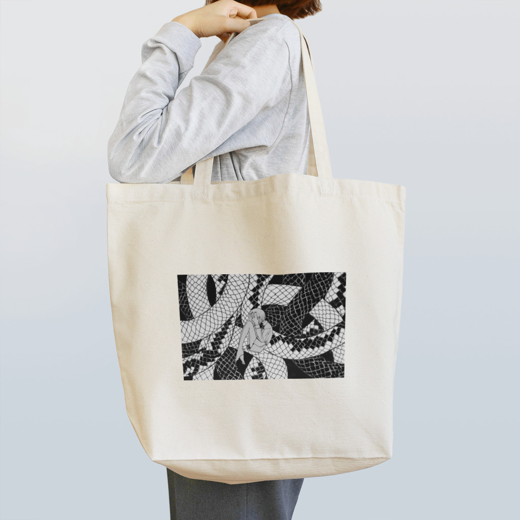 uyugknの蛇と女の子 Tote Bag