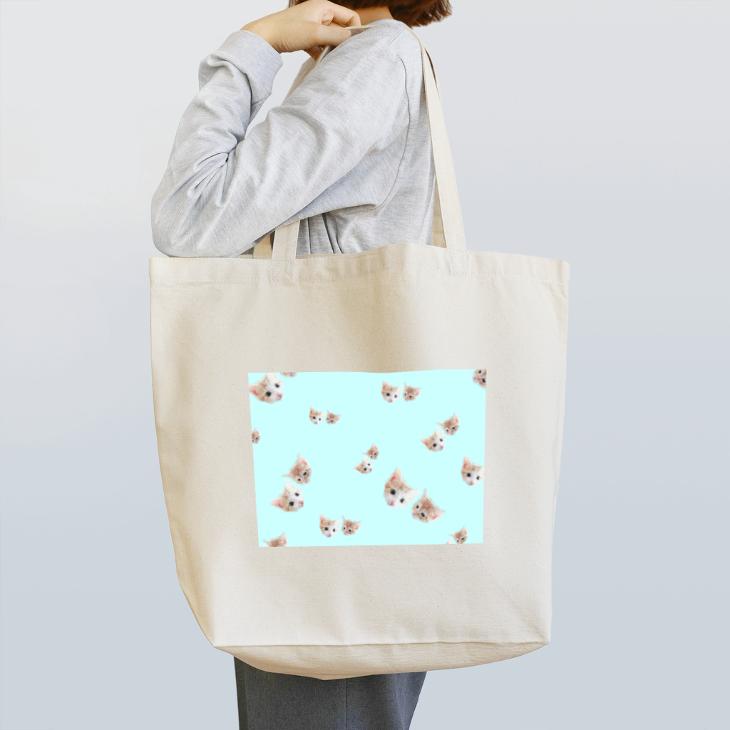 ฅ猫好き薬剤師⌬ けんたろう SHOP໒꒱のちびむぎほ総柄 Tote Bag