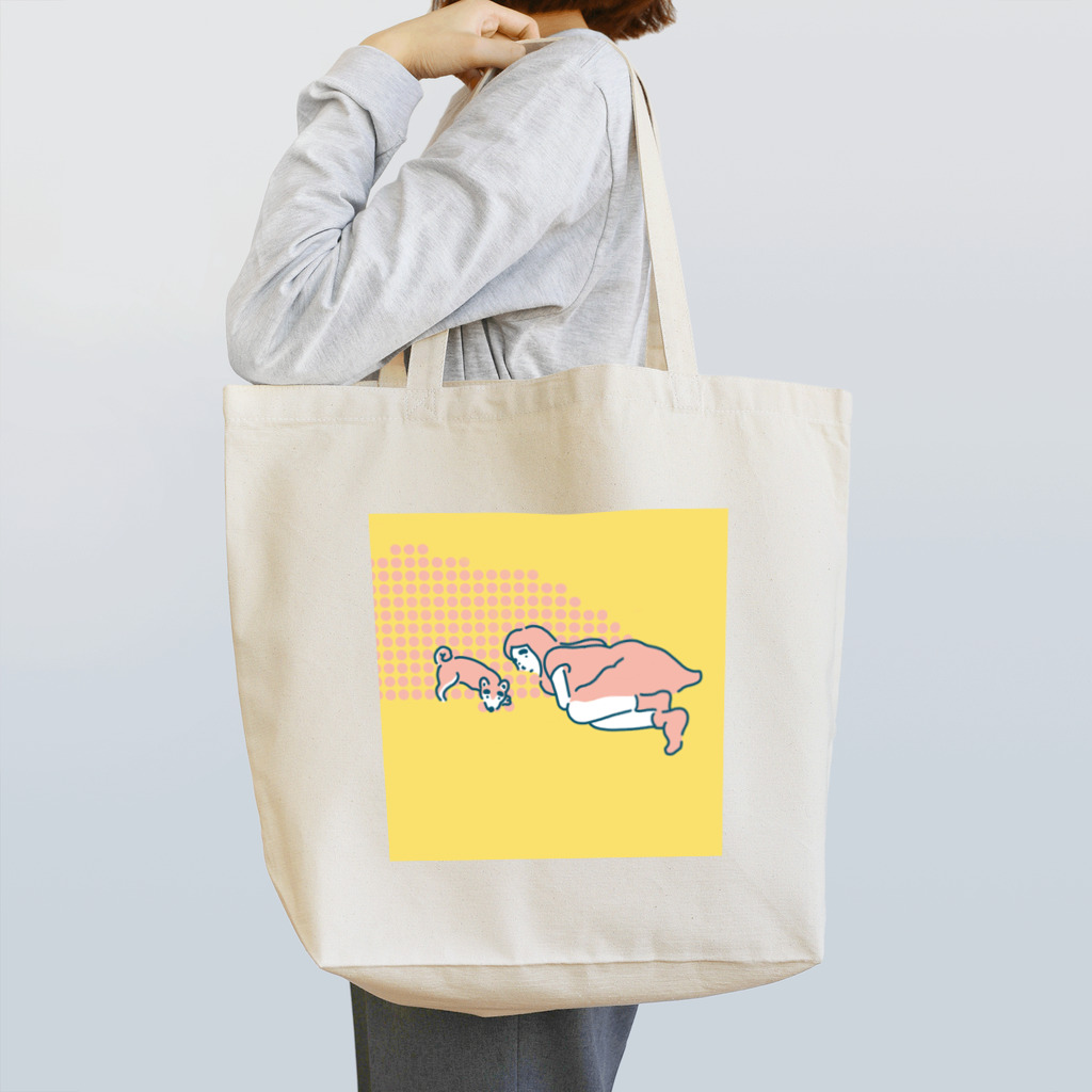 柴犬ポップライフ_眠る豆柴の柴犬ポップライフ Tote Bag