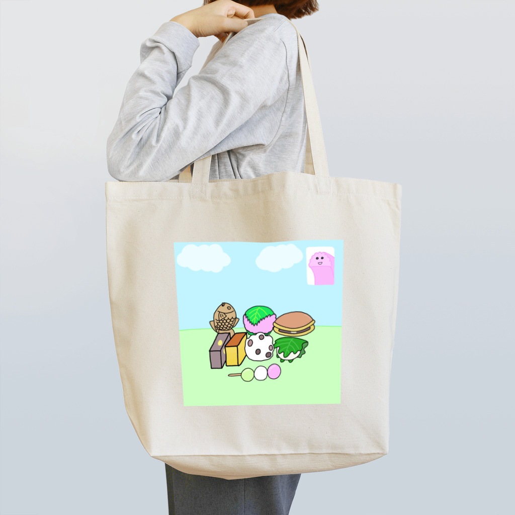 さようてんの集合写真の撮影の日に欠席したすあま Tote Bag