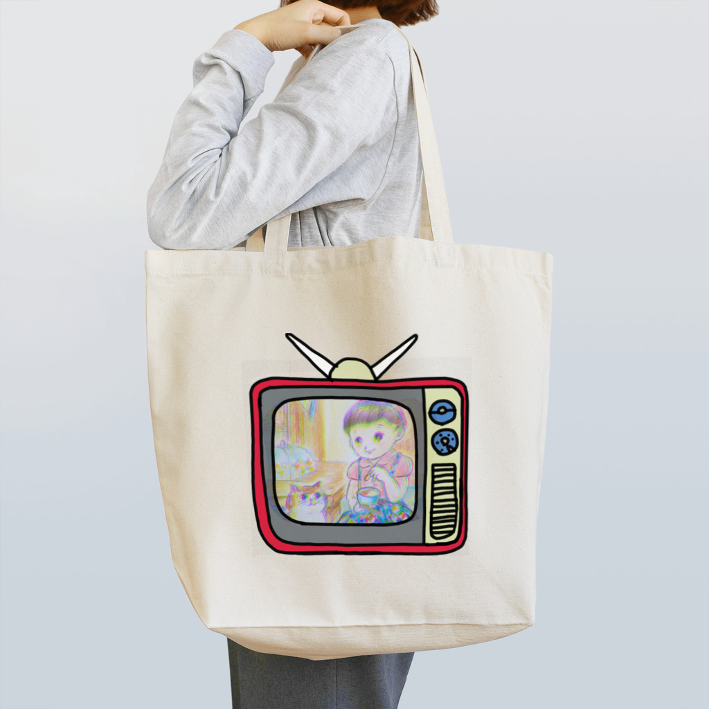 khakie shopのレトロテレビ　カラー Tote Bag