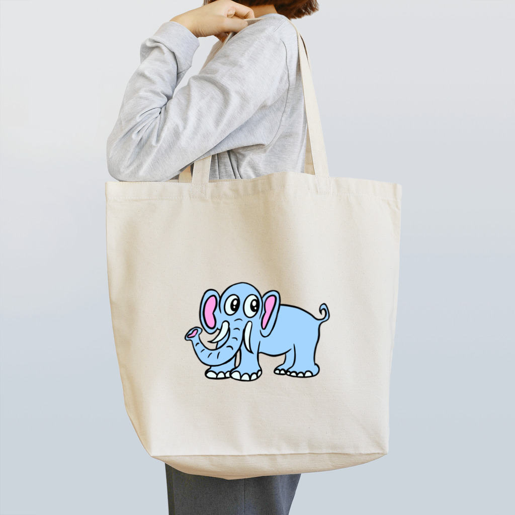 じゅうに（Jyuuni）の0002・青いぞうさん（じゅうにブランド） Tote Bag