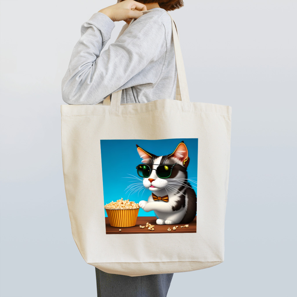 じょんすたいるのPopcorn Cat Tote Bag