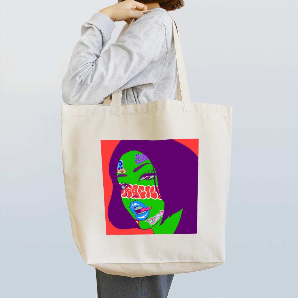YOUJIN -ART GALLERY-のWicked Face Tote Bag
