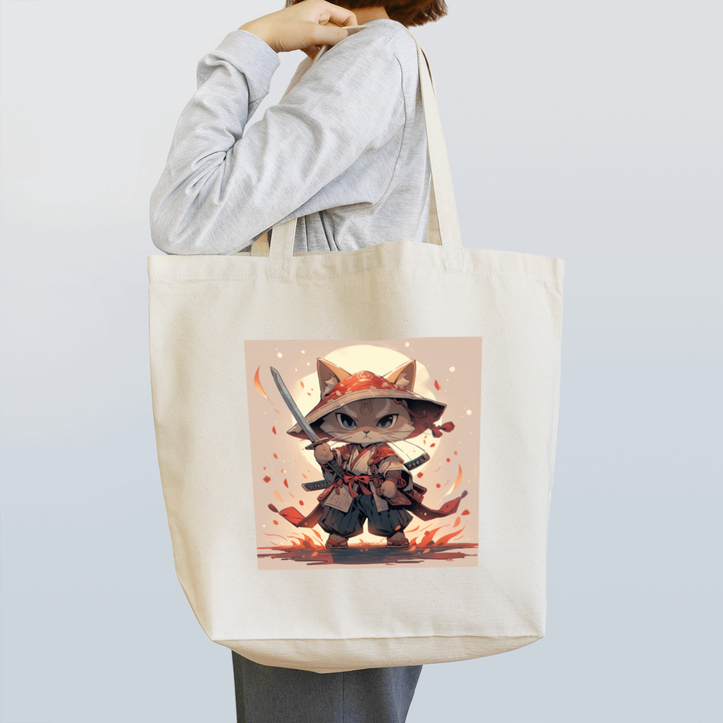 luckycongochanのNeko Samurai Tote Bag