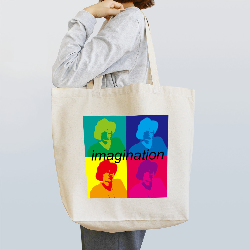 Abstract PhotoのMan of the hat Tote Bag