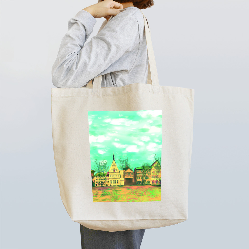 ふわりの絵画のような街（元気色） Tote Bag