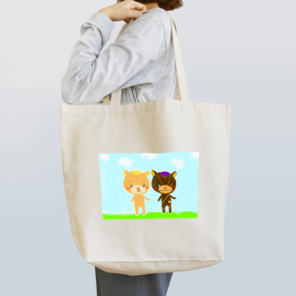 くまのマーク&マクセニの晴れた日はお散歩 Tote Bag