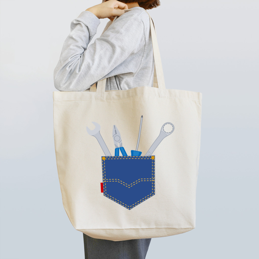 kimchinの ポケットに入った工具 Tote Bag