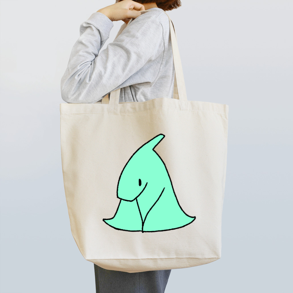 雨（ゆののお店）のぷてらのどん（青緑色） Tote Bag