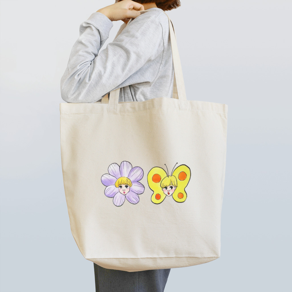 ソーメンズの花とちょうちょ Tote Bag