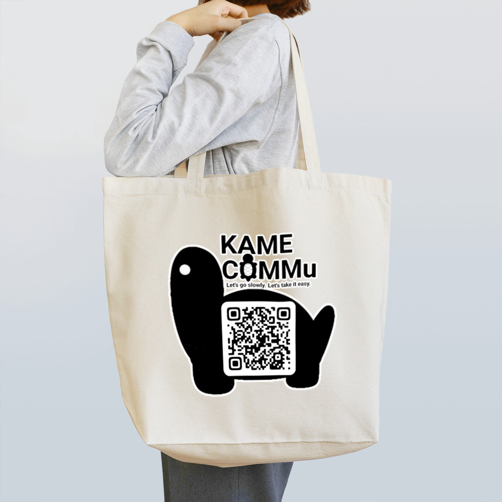 かめこみゅストアのKAME COMMuロゴ&QR Tote Bag