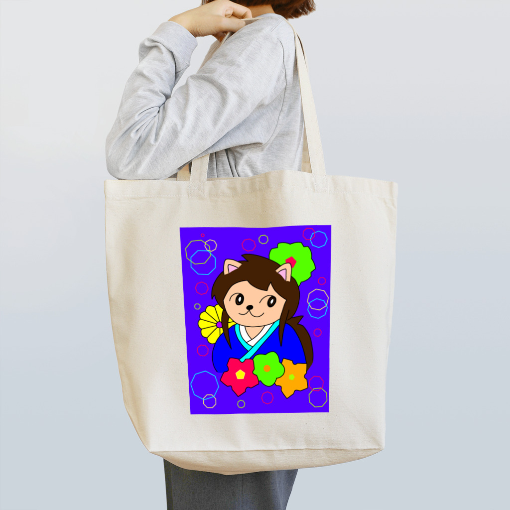 greetenの猫 侍くん 和柄 Tote Bag