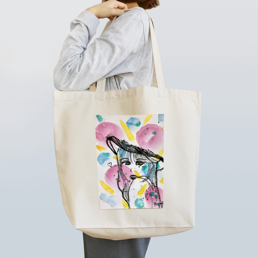 絵描き ひろみるん♪ オリジナル アートグッズSHOPのおとな女子イラスト トートバッグ