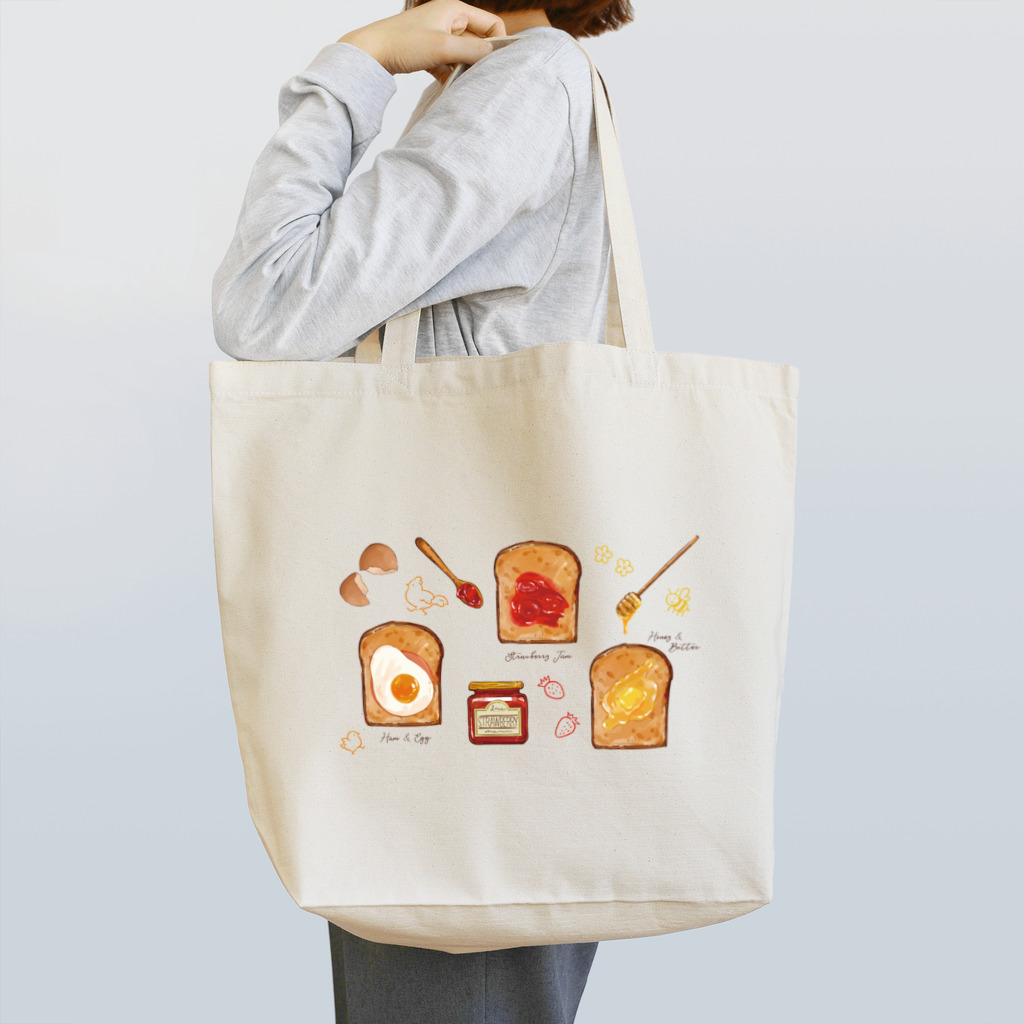アリーサントワネットのパン好きに届け！おしゃれなトーストのイラスト Tote Bag