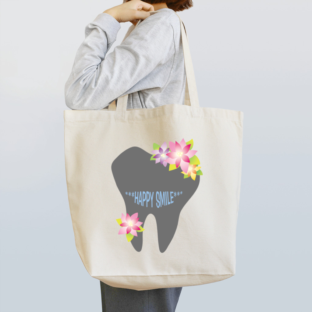 ハイジなわた歯 by Yamie ArtのHAPPY SMILE グレーversion Tote Bag