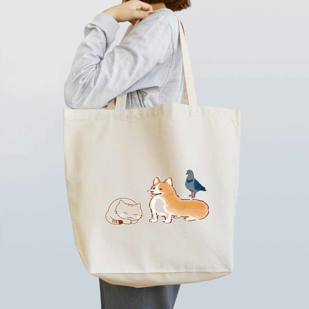 CHIKUSHOの幸せの動物のバッグ トートバッグ