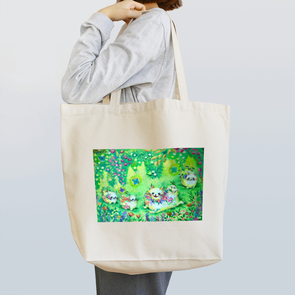🌿Art shop Kano🌿のFlower garden Tote Bag