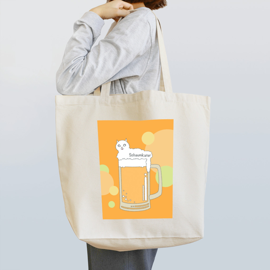 sen-no-momotsukuriのビアねこver.オレンジ Tote Bag