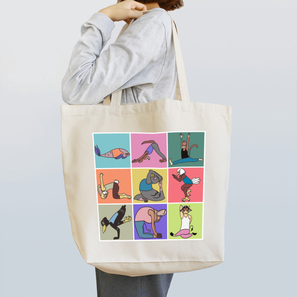 kuuleiのYOGA × Animals トートバッグ