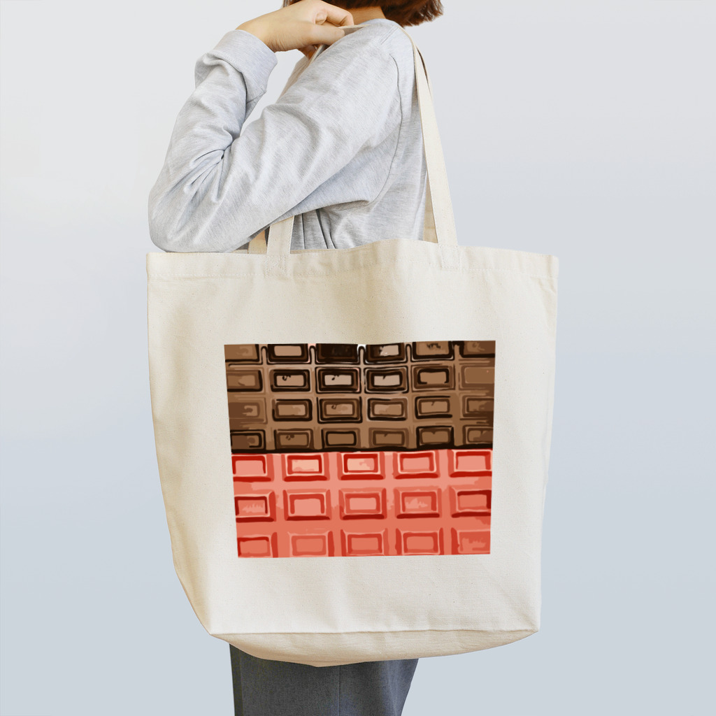 脂身通信Ｚの板チョコレート（ミルク・ストロベリー） トートバッグ