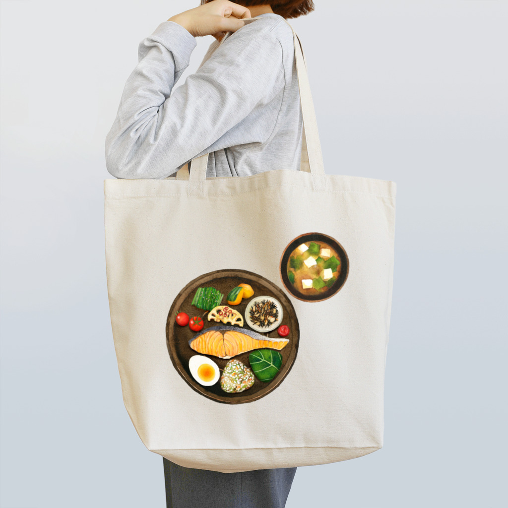 Miho MATSUNO online storeのJapanese morning plate and miso soup トートバッグ
