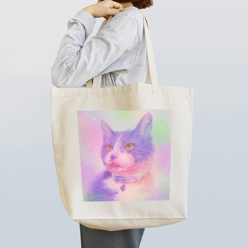 Miwa Kasumiの虹色の猫 トートバッグ