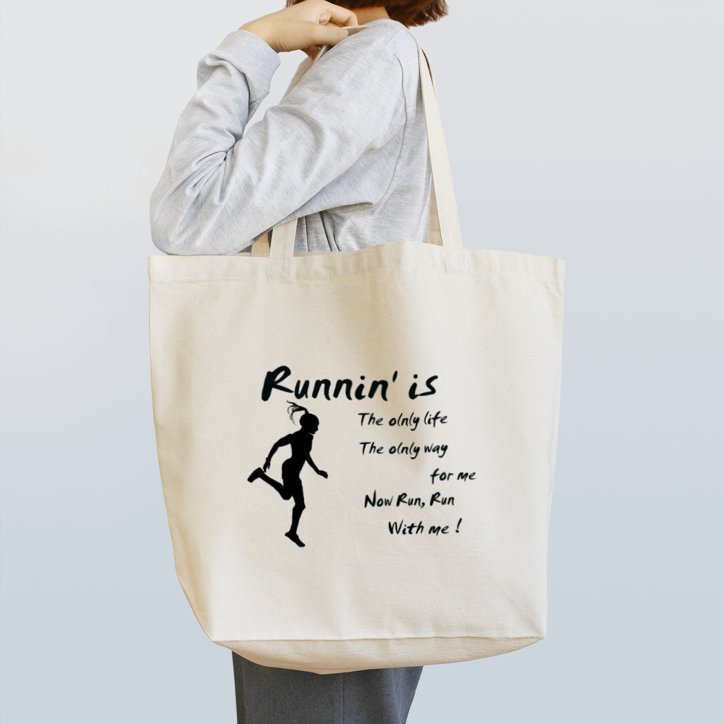 ワラーチ・ランナー　HiroseのRunning Girl / Runnin'  ～ 女性ランナー Tote Bag