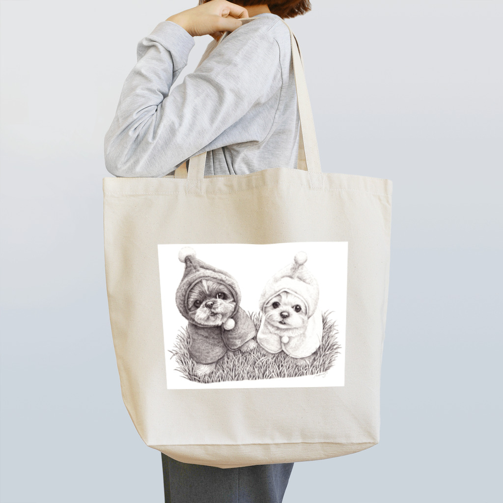 Momojiの犬画のぽんちょ隊 Tote Bag