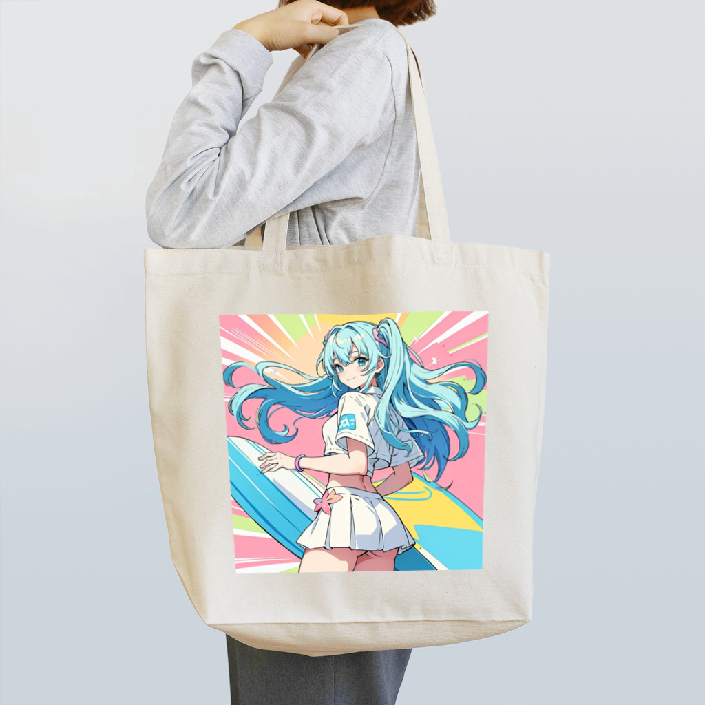 yozoraniyumeoの魔法サーファー少女 Tote Bag