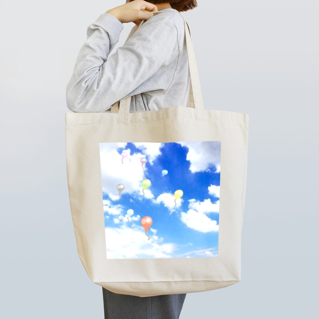 谷田部㌀⑨の空と風船 Tote Bag