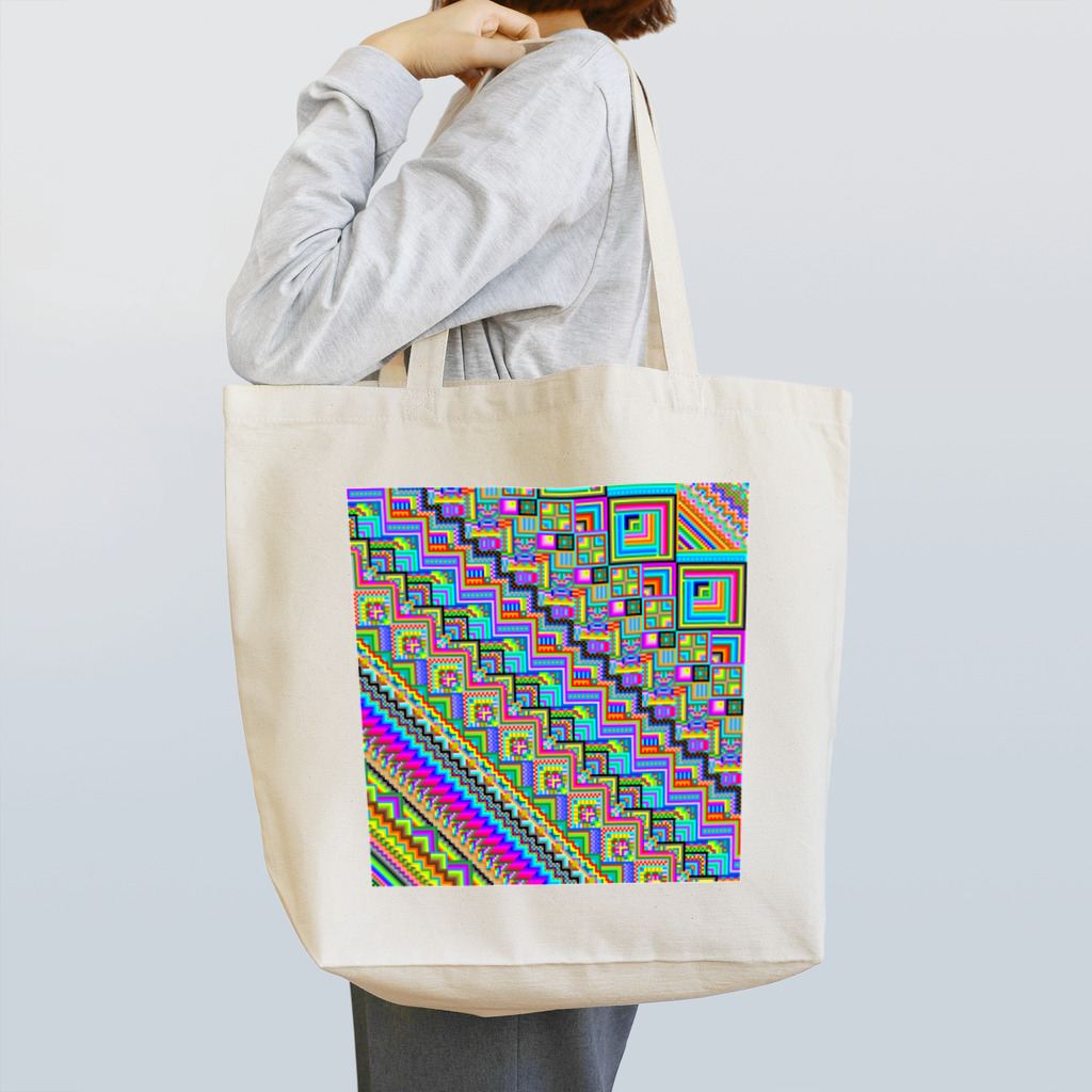 月澄狸の鱗状ピクセルアート Tote Bag