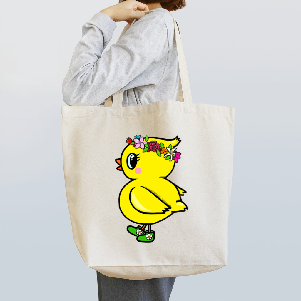 LalaHangeulの花冠ひよ子 Tote Bag