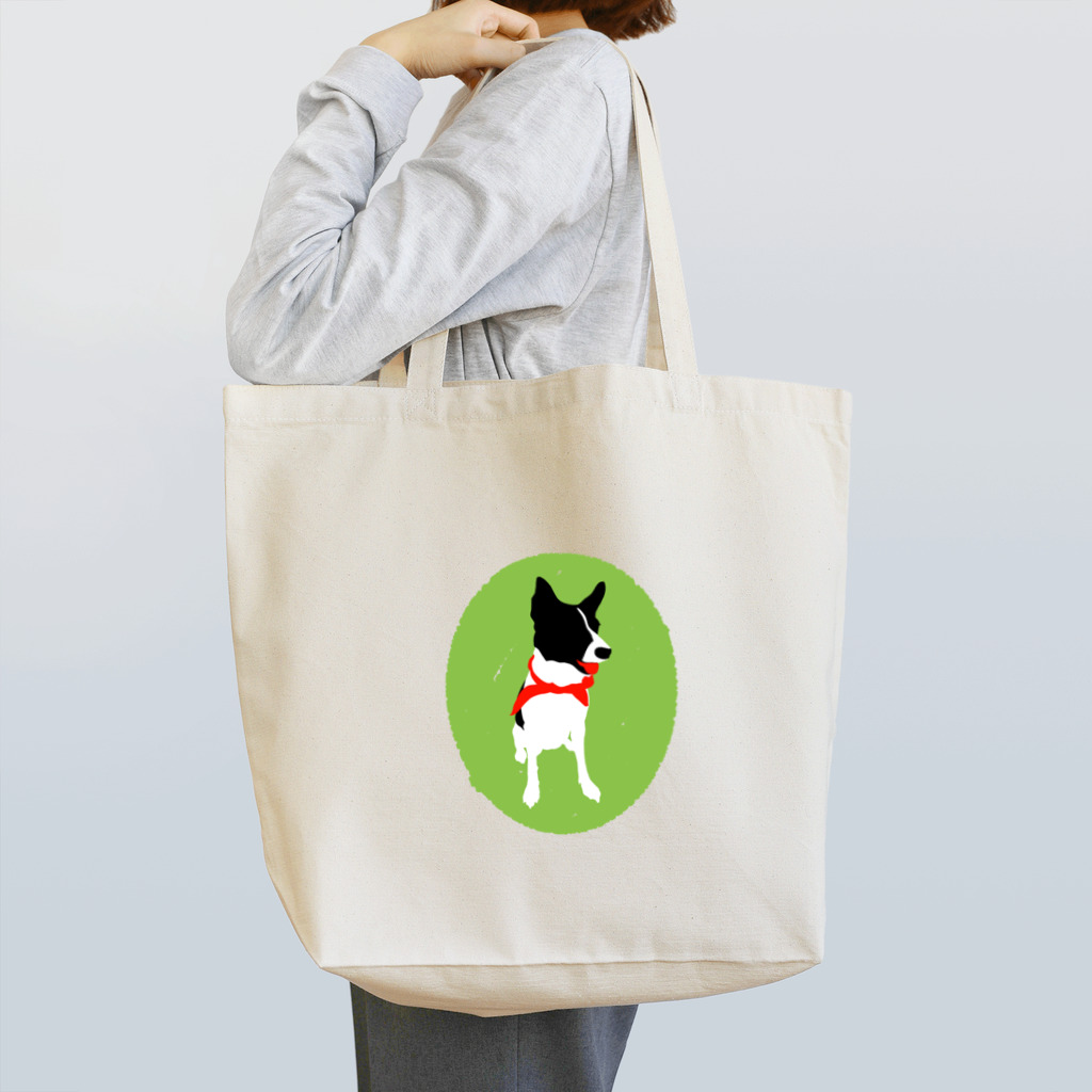 ティシュー山田の犬、赤色バンダナ Tote Bag
