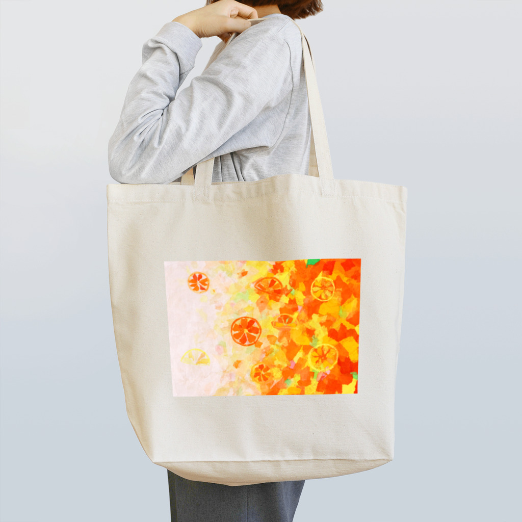 Nattsu.のアートショップのAroma -citrus-　オレンジ・シトラスデザイン　 Tote Bag