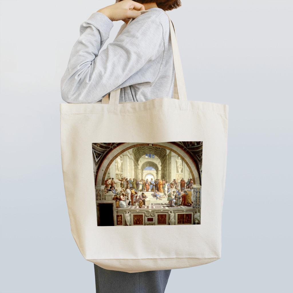 世界の絵画アートグッズのラファエロ・サンティ《アテナイの学堂》 Tote Bag