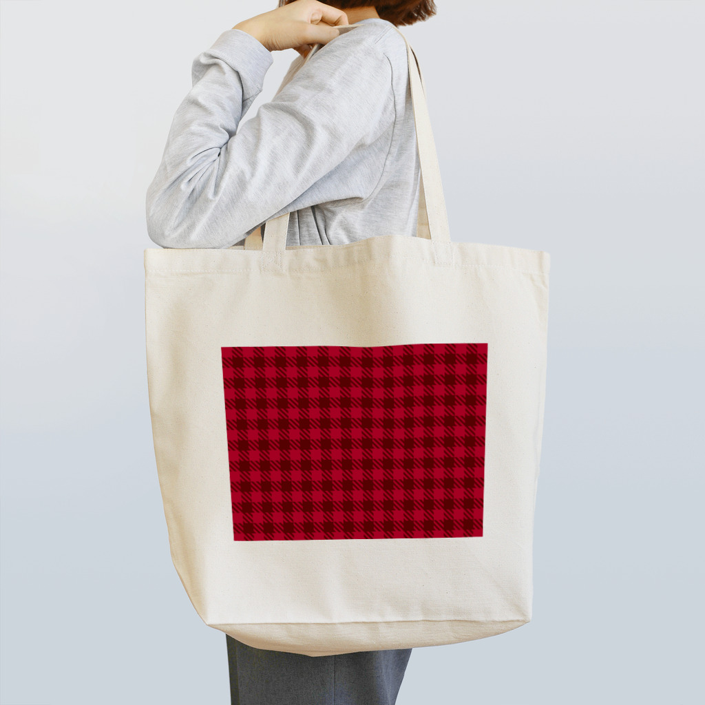 orange_honeyのチェック　赤2 Tote Bag