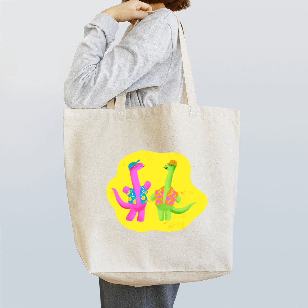 kotomo_eの夏サウルスたち Tote Bag