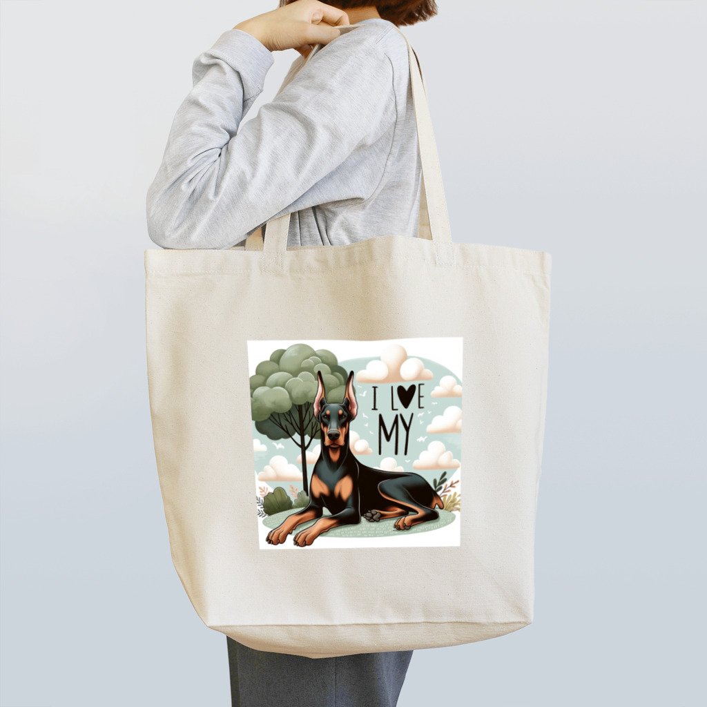 奏桃服店のナチュラルイヤー・ドーベルマン コレクション  Tote Bag