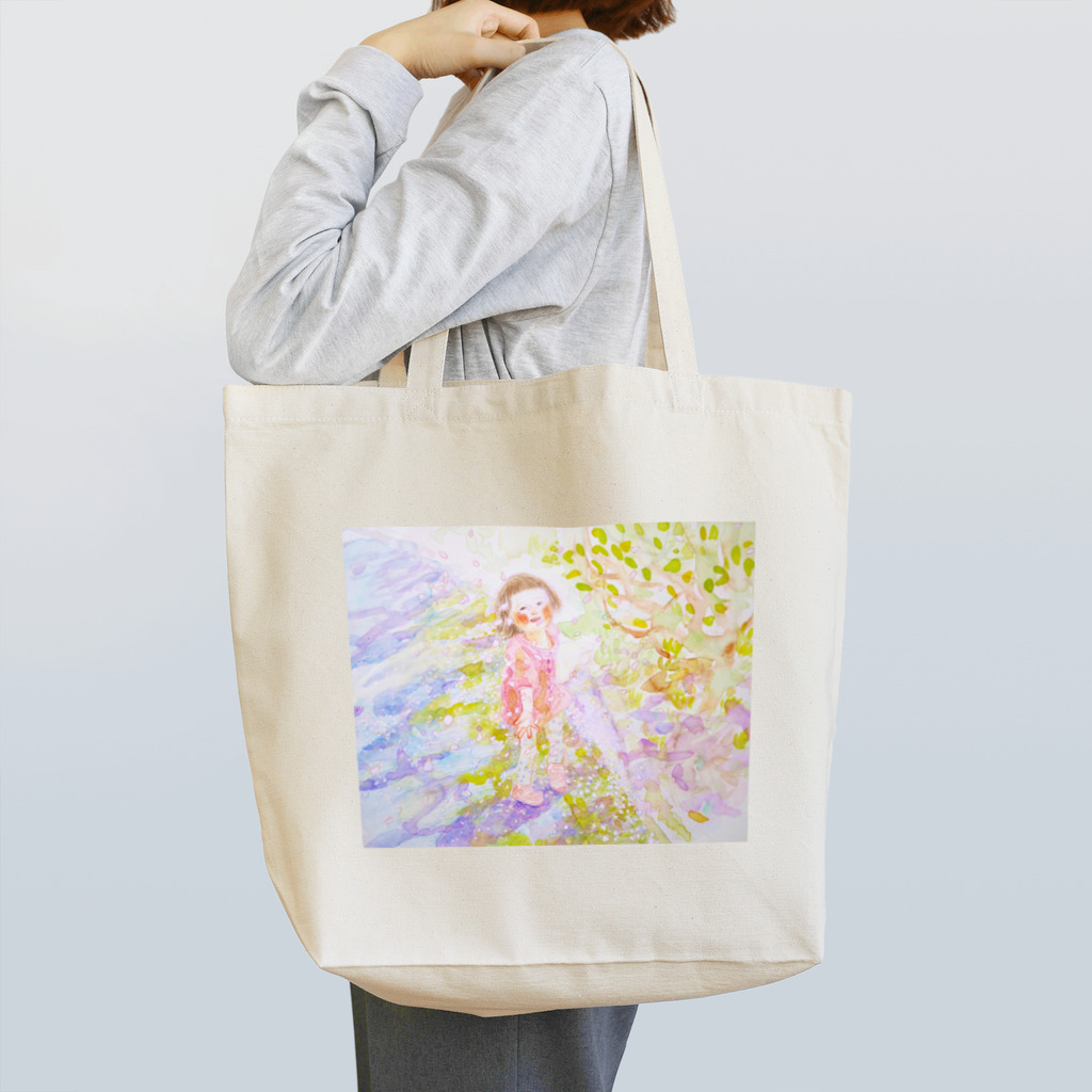 せど はるなのSUZURI shopの「花さかこども」 Tote Bag