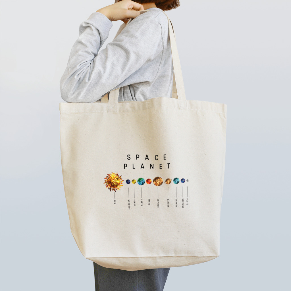 cranes designのSPACE PLANET 宇宙惑星 Tote Bag