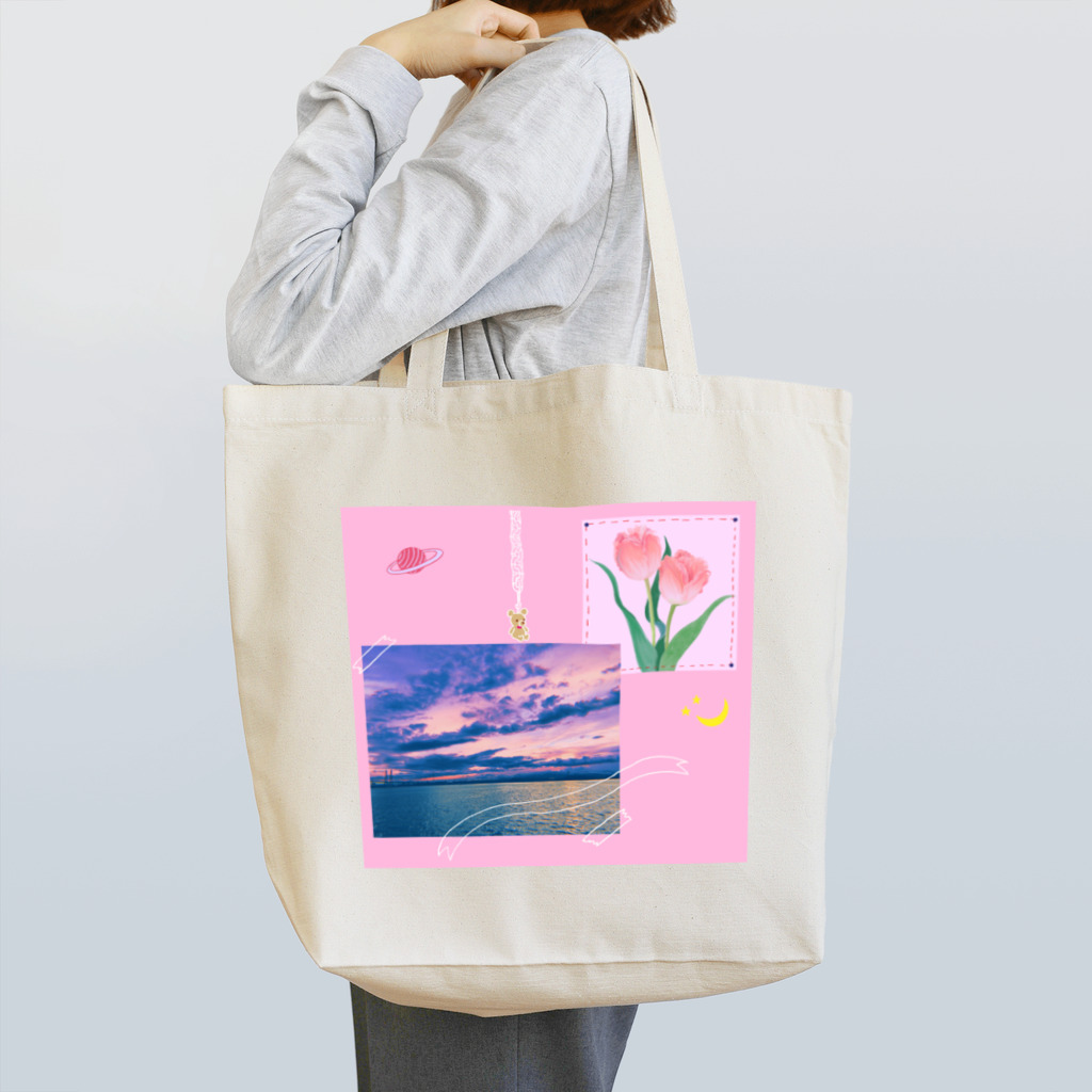 まるやままよのピンクの宇宙 Tote Bag