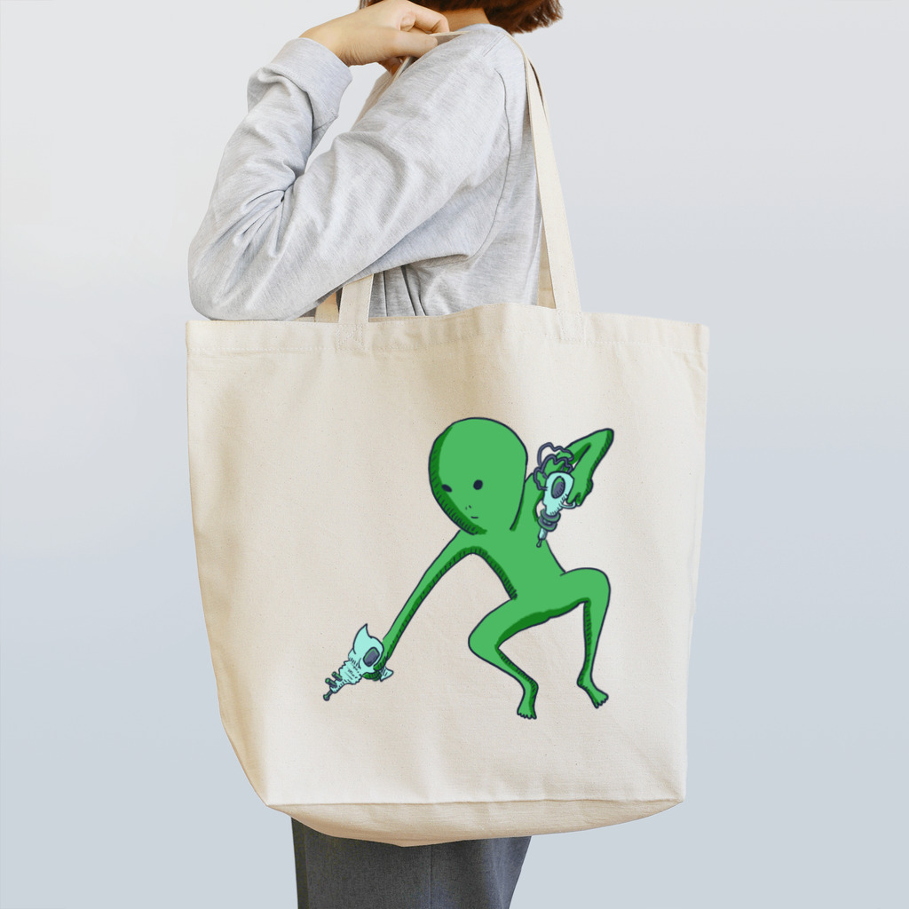 doteauの宇宙人くん：光線ピューピュー Tote Bag