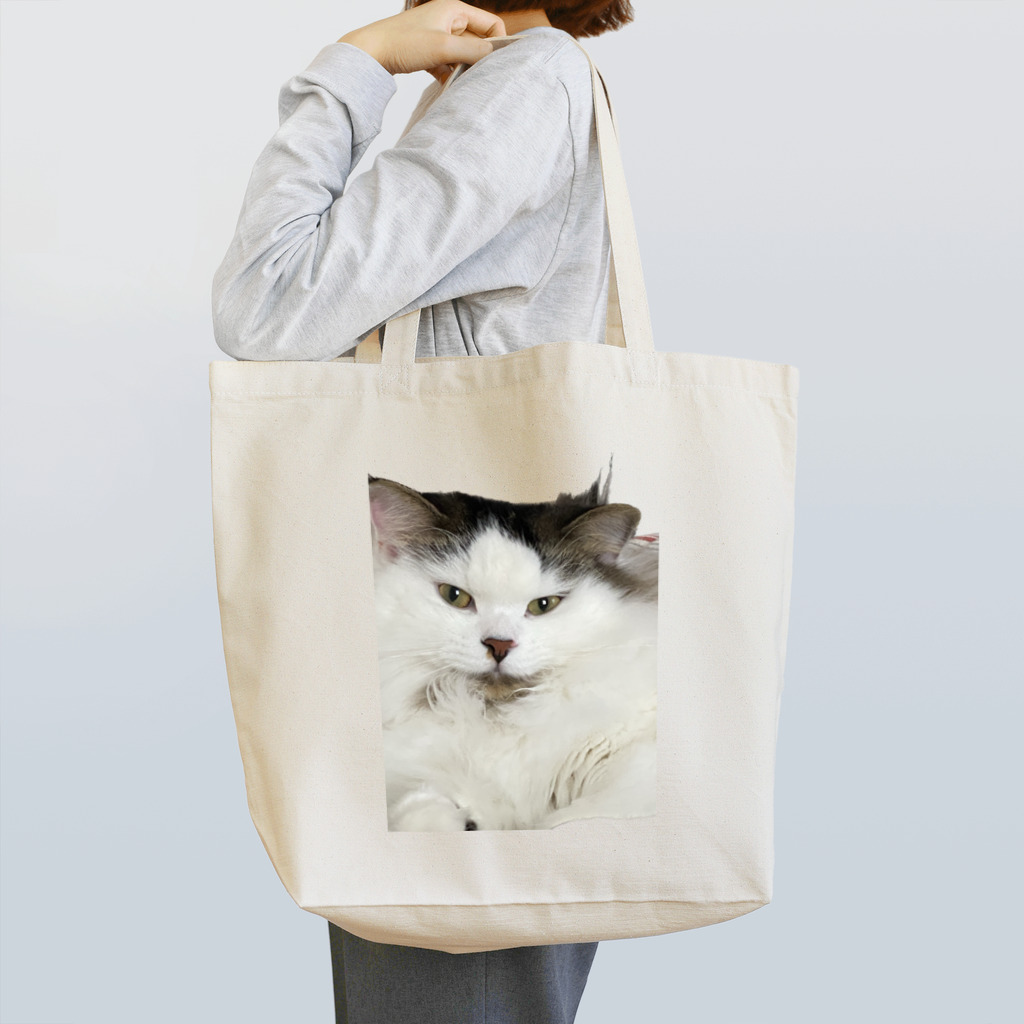 ハチワレ太郎のふてぶてしい猫のグッズ Tote Bag