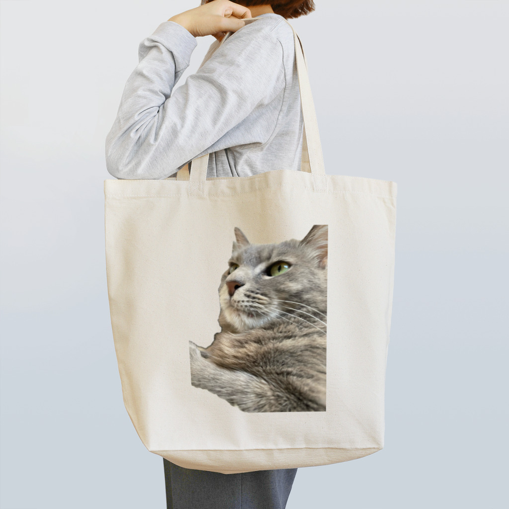 グレージュ猫ロッタン🐈‍⬛の緊張ロッタン Tote Bag
