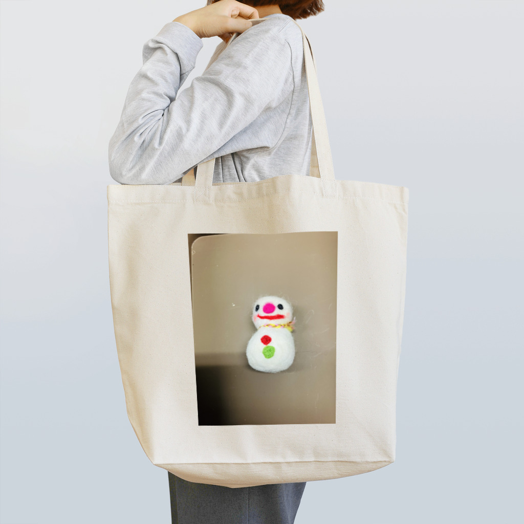 ポメラニアンのアリスくんの雪だるまの東海さん Tote Bag