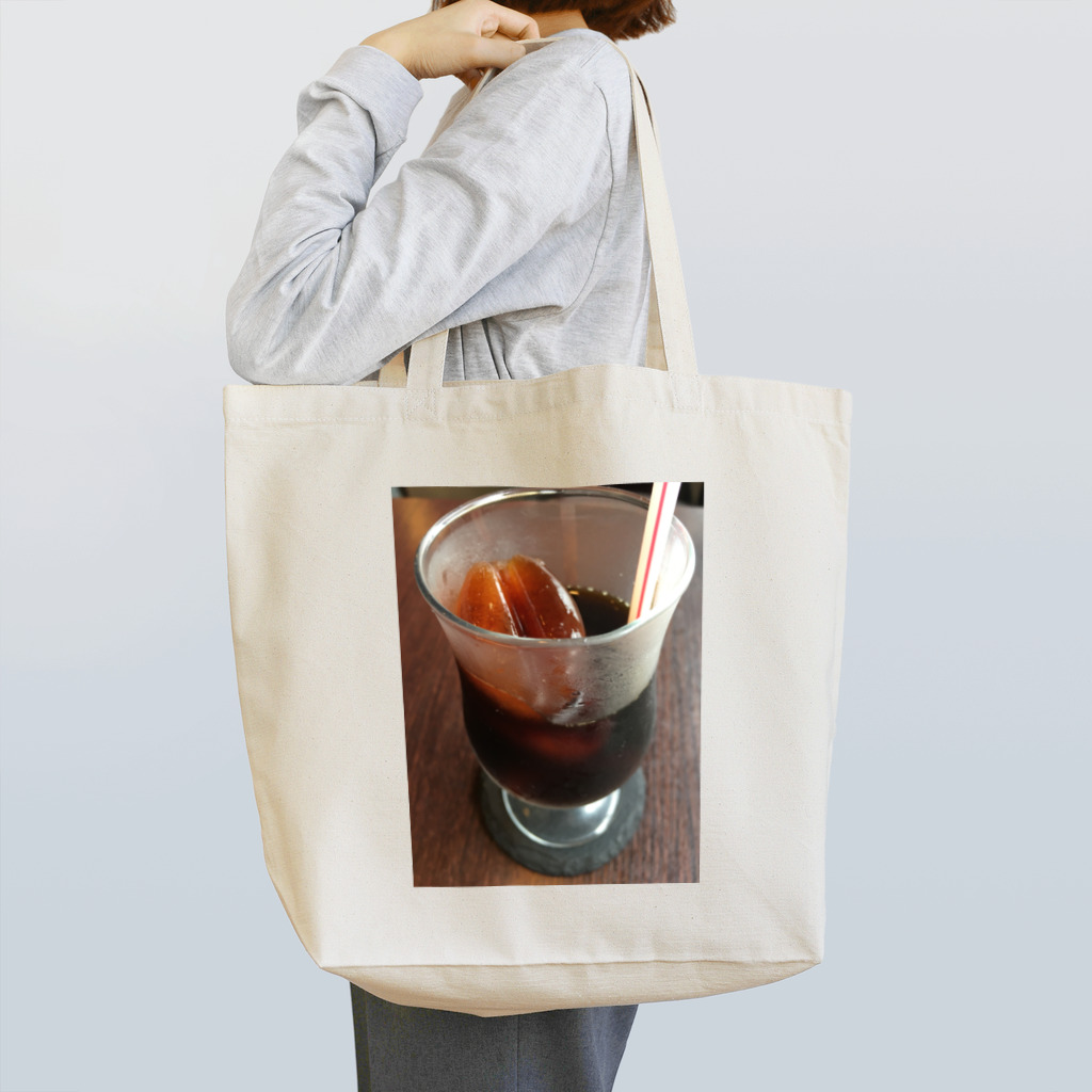 時間泥棒の珈琲豆氷のアイスコーヒー Tote Bag