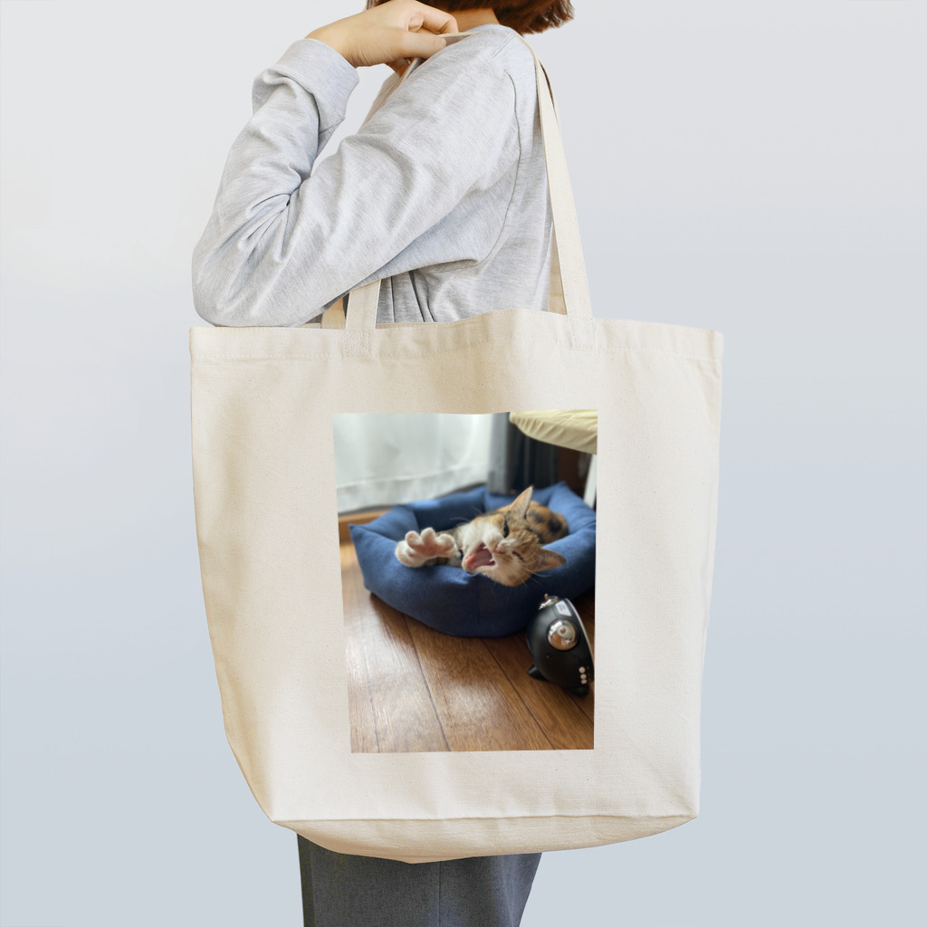 足長三毛猫マンチカンのたまのたまｧｧｧｧｧ Tote Bag